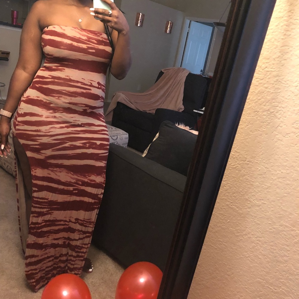 Burgundy Tube dress